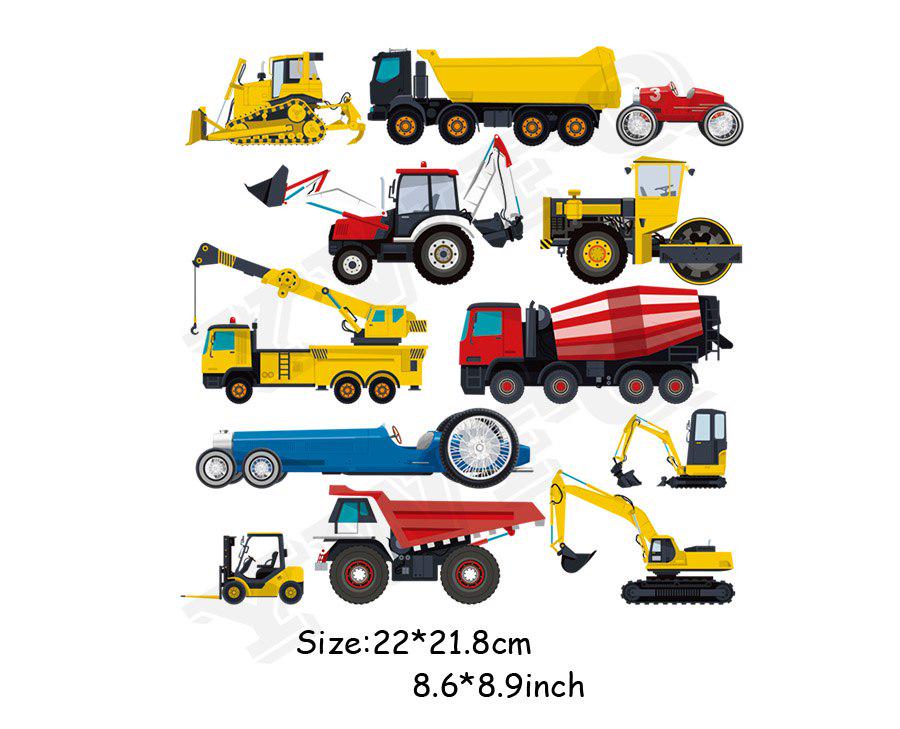 DIY Wärmeübertragung Aufbügelflicken Niedliche Cartoon-Autos Set Patch Für Kinder Kleidung T-Shirt Kleider von Joom DACH