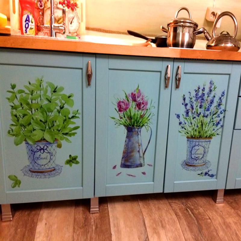 DIY Wandaufkleber Home Decor Topf Blumentopf Schmetterling Küche Fenster Glas Badezimmer Aufkleber Wasserdicht von Joom DACH
