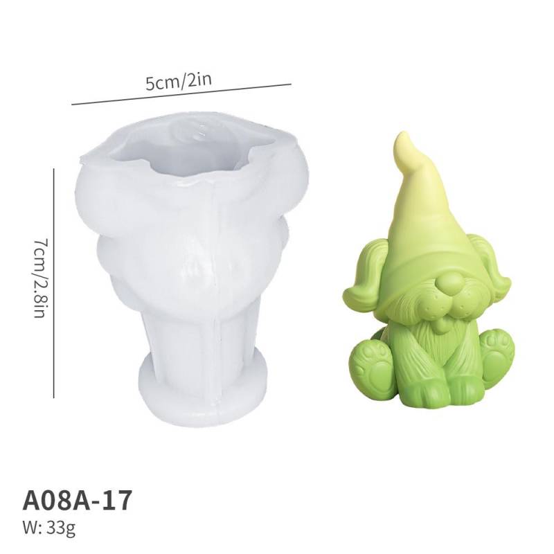 DIY Weihnachts-Aroma-Ornament-Form: 3D Hirsch, Zwerg, Kätzchen und Schneemann Kerze Gipsform von Joom DACH