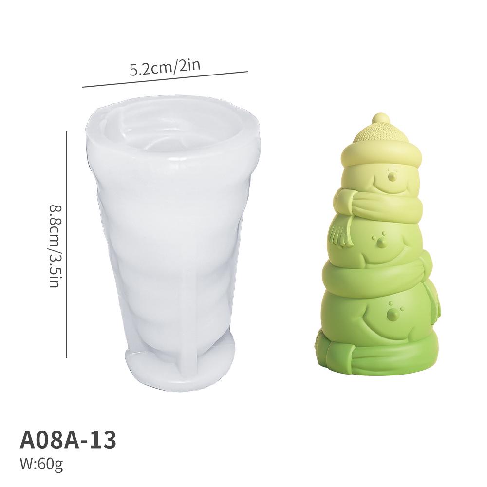 DIY Weihnachts-Aroma-Ornament-Form: 3D Hirsch, Zwerg, Kätzchen und Schneemann Kerze Gipsform von Joom DACH