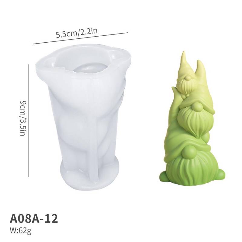 DIY Weihnachts-Aroma-Ornament-Form: 3D Hirsch, Zwerg, Kätzchen und Schneemann Kerze Gipsform von Joom DACH