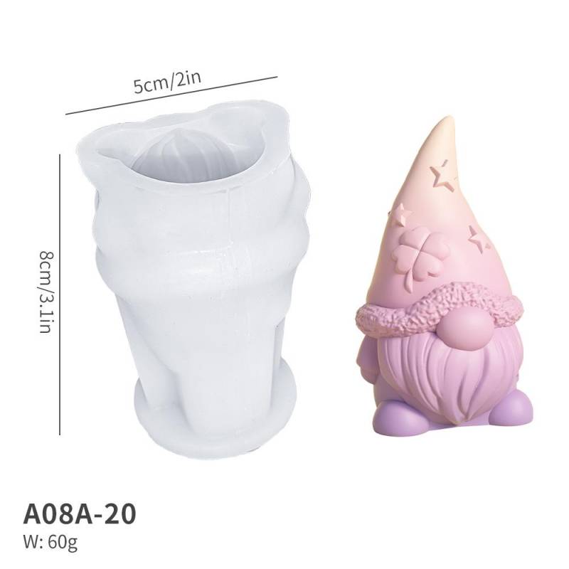 DIY Weihnachts-Aroma-Ornament-Form: 3D Hirsch, Zwerg, Kätzchen und Schneemann Kerze Gipsform von Joom DACH