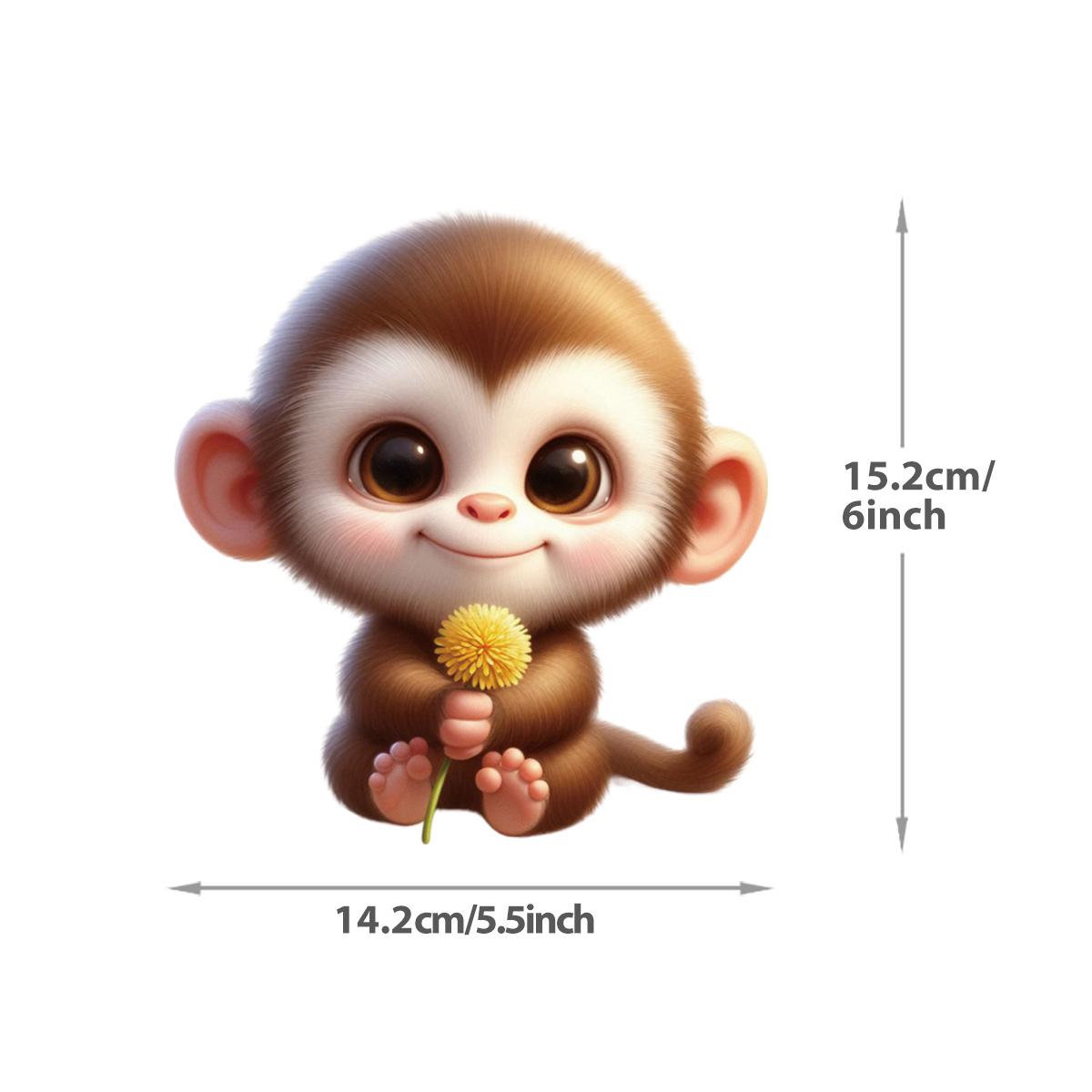 DTF Wärmeübertragung 15cm Tiere Niedliche Affen Löwen Wärme Patch Diy Neues Bekleidungszubehör Für Kinder T-Shirt Patch Aufkleber Aufkleber von Joom DACH