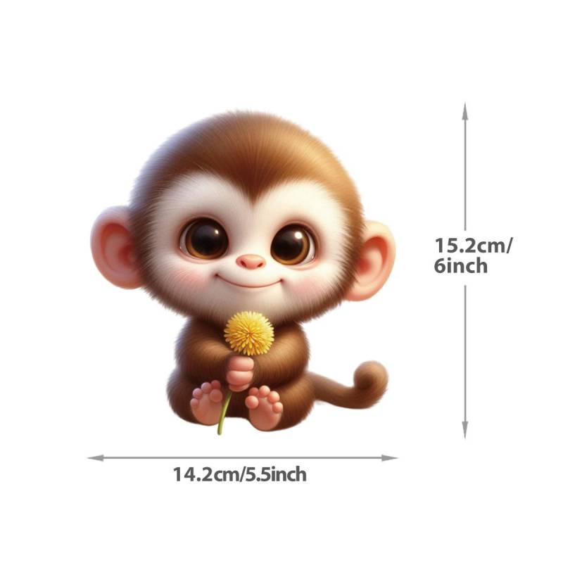 DTF Wärmeübertragung 15cm Tiere Niedliche Affen Löwen Wärme Patch Diy Neues Bekleidungszubehör Für Kinder T-Shirt Patch Aufkleber Aufkleber von Joom DACH