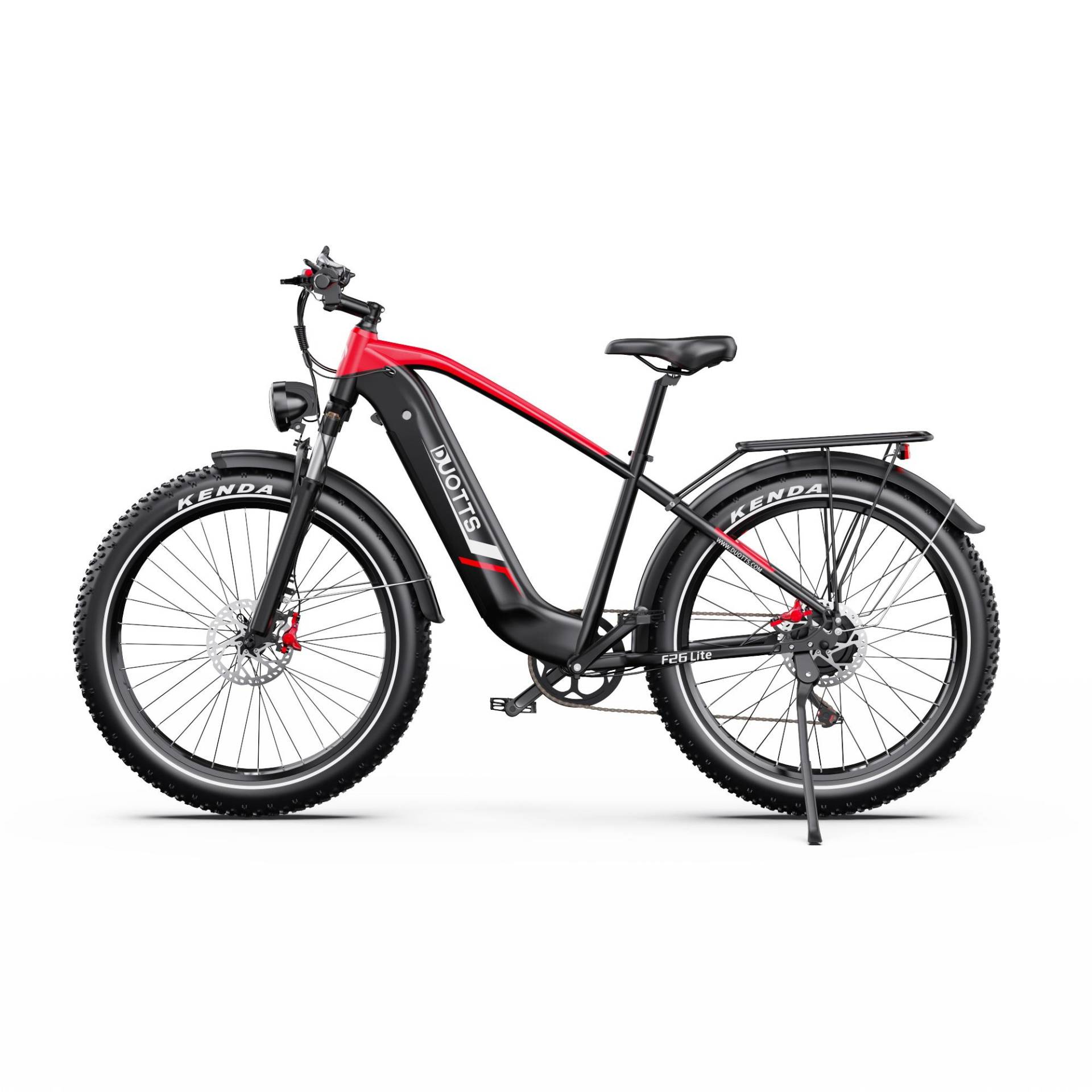 DUOTTS F26 Lite E-Mountainbike mit Kindersitz 48V18Ah Akku 500W Urbanes Pendler-Elektrofahrrad 26 Zoll Fat Tires All-Terrain Elektrofahrrad schwarz von Joom DACH