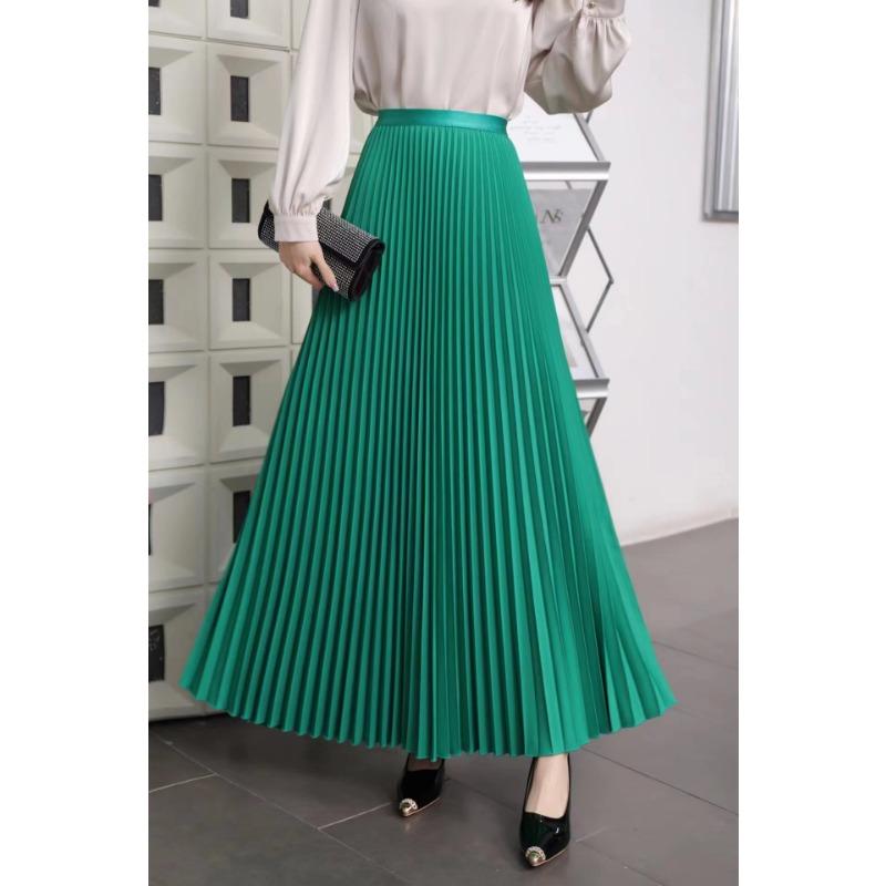 DX~~ Neue drapieren Faltenrock langer Rock Damen Frühjahr neue hoch taillierte drapierte Rock Frühling und Herbst Farbe Rock One size grün DX~~ Neue drapieren Faltenrock langer Rock Damen Frühjahr neue hoch taillierte drapierte Rock Frühling und Herbst Farbe Rock One size grün von Joom DACH