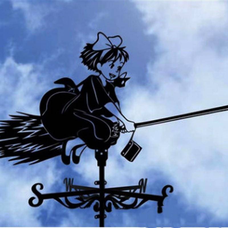 Dachdekoration aus Holz, Metall-Wetterhahn, Metall-Wetterhahn, Dachdekoration Girl von Joom DACH