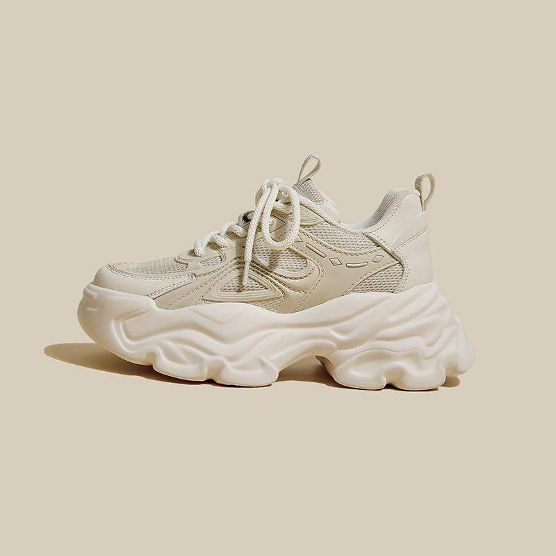 Dad Shoes Damen Neue Frühjahr und Sommer Höhe Erhöhende Plateauschuhe Casual Sneakers 40 weiß von Joom DACH