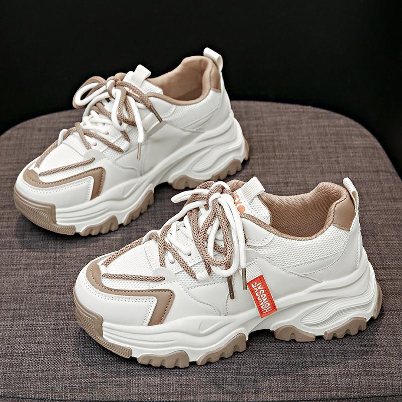 Dad Shoes Ins Trendy Frühling Neu Dicke Sohle Höhe Erhöhend Damen Schuhe Lässige Lederschuhe Kinder Sneaker 40 von Joom DACH