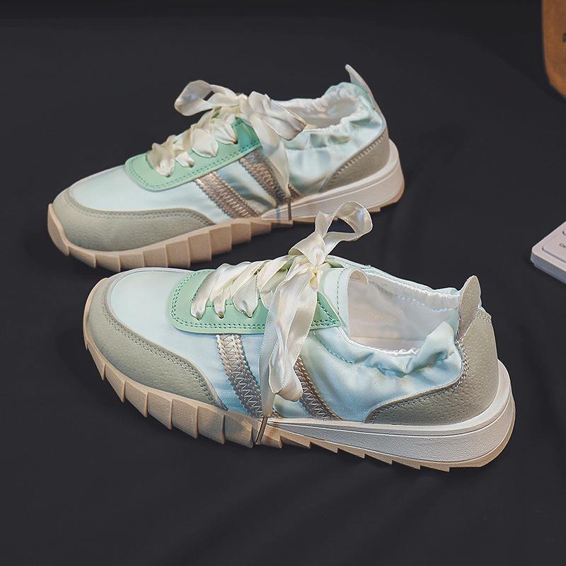 Dad Shoes Sneaker Damen Frühling und Herbst Neu Weiche Sohle Leichtgewicht Student Weiche Sohle Lässige Laufschuhe Damenmode 40 grün von Joom DACH