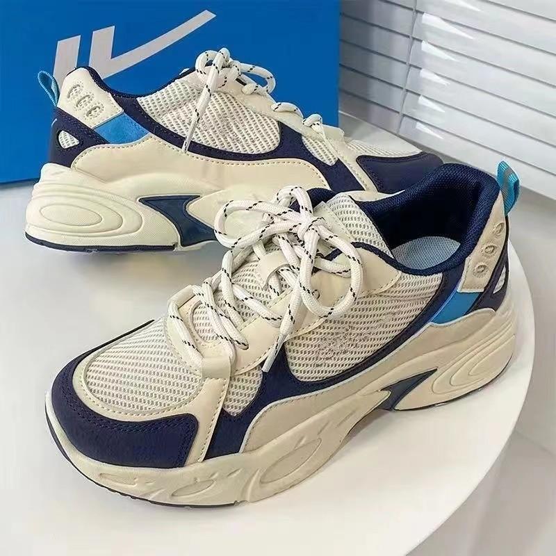 Daddy Shoes Damen Herbst und Winter Neu Gummi Muffin Dicke Sohle Farblich passend Schnürschuhe Damenschuhe Sport Freizeitschuhe Gemischte Partie 40 von Joom DACH