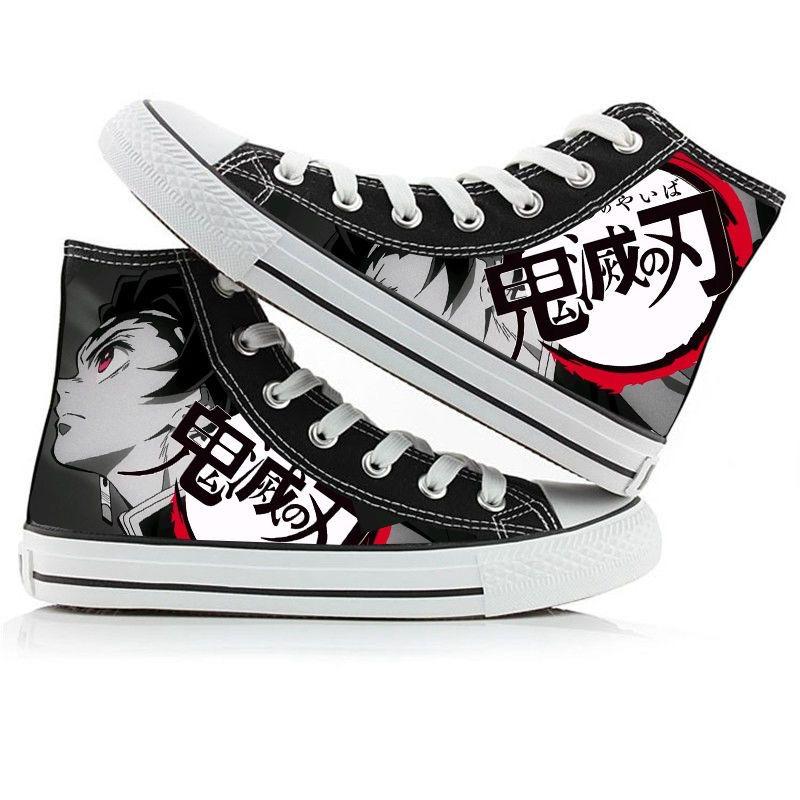 Dämon Slayer Druck Leinwand Schuhe Mode Anime Student Männer Frauen Unisex Casual Schuh Liebhaber Paare Schuhe 43 von Joom DACH