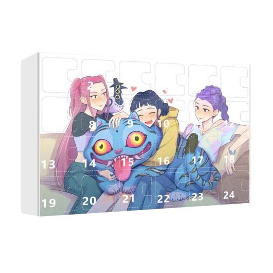 Dämonenjäger Adventskalender 2025 24 Tage Weihnachts-Countdown-Kalender mit 24 Schlüsselanhänger-Geschenken für Kinder, Erwachsene, Jugendliche A von Joom DACH