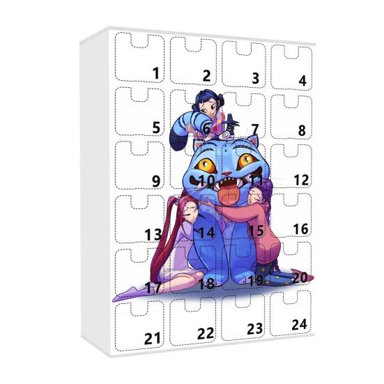 Dämonenjäger Adventskalender 2025 24 Tage Weihnachts-Countdown-Kalender mit 24 Schlüsselanhänger-Geschenken für Kinder, Erwachsene, Jugendliche B von Joom DACH