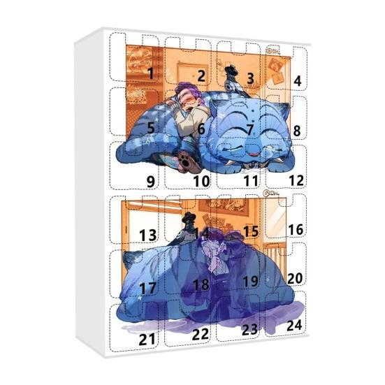 Dämonenjäger Adventskalender 2025 24 Tage Weihnachts-Countdown-Kalender mit 24 Schlüsselanhänger-Geschenken für Kinder, Erwachsene, Jugendliche F von Joom DACH