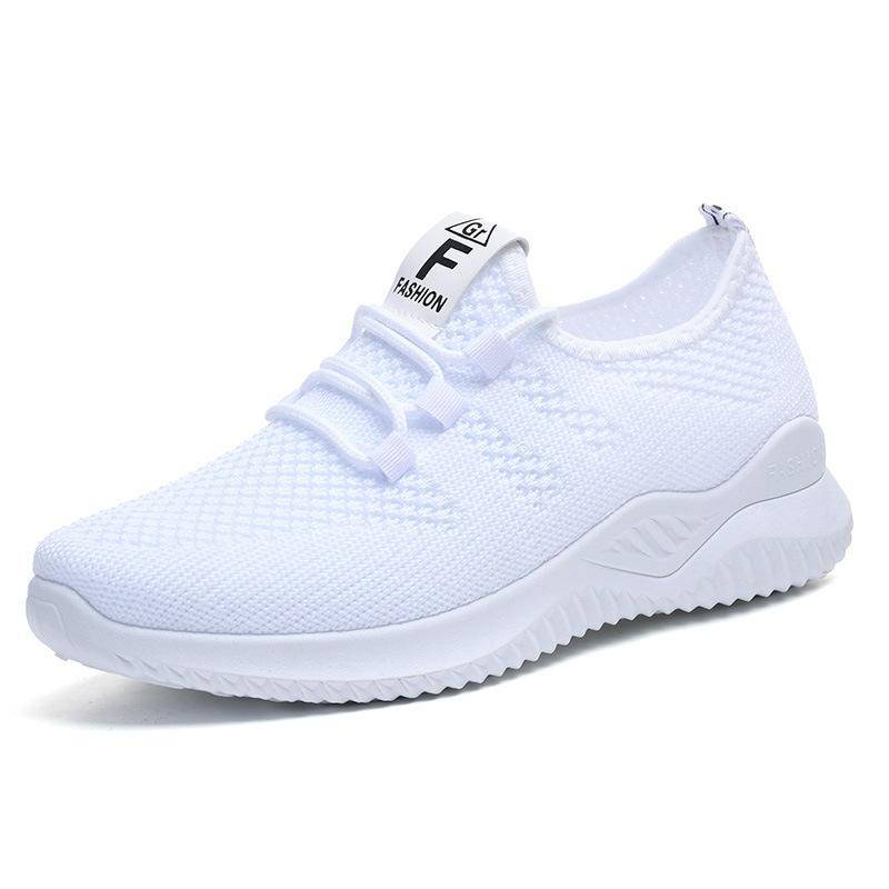 Damen 2025 Neue Lässige Laufschuhe Atmungsaktive Sneaker mit Weichsohle 42 weiß von Joom DACH