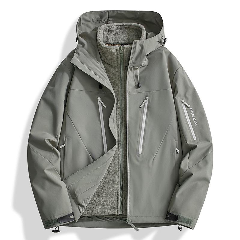 Damen 3-in-1-Skijacke, wasserdicht, winddicht, Winter-Schneemantel, Snowboardjacke, warmer Regenmantel 3XL grün von Joom DACH