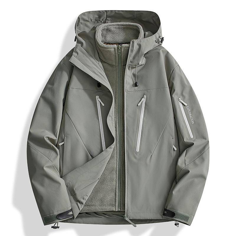 Damen 3-in-1-Skijacke, wasserdicht, winddicht, Winter-Schneemantel, Snowboardjacke, warmer Regenmantel 3XL grün von Joom DACH