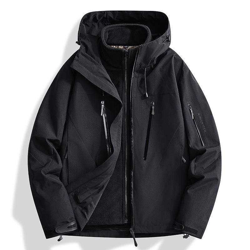 Damen 3-in-1-Skijacke, wasserdicht, winddicht, Winter-Schneemantel, Snowboardjacke, warmer Regenmantel S schwarz von Joom DACH