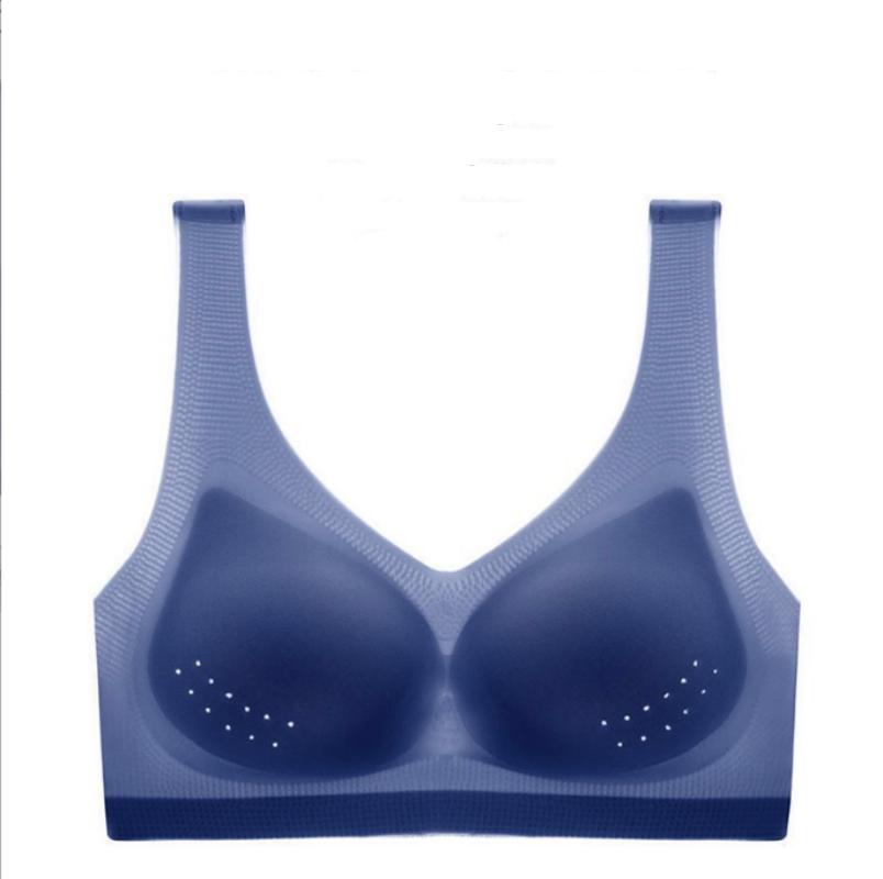 Damen-BH, sexy, einfarbig, nahtlos, große Größe, Eisseide, bügelloser BH, Weste, Bralette, Damen-Dessous M von Joom DACH