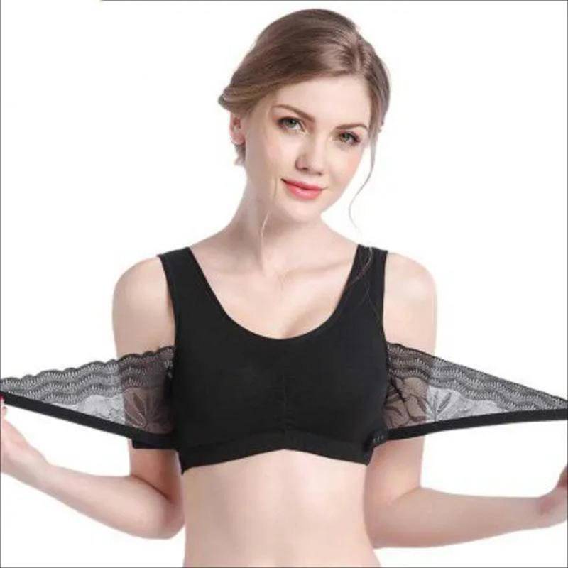 Damen-BH aus reiner Baumwolle, bügellos, dünn, geraffter Westen-Stil, Sportunterwäsche, nahtloser Schlaf-BH aus Baumwolle, Spitze, gepolstert, verstellbarer Büstenhalter M schwarz Damen-BH aus reiner Baumwolle, bügellos, dünn, geraffter Westen-Stil, Sportunterwäsche, nahtloser Schlaf-BH aus Baumwolle, Spitze, gepolstert, verstellbarer Büstenhalter M schwarz von Joom DACH
