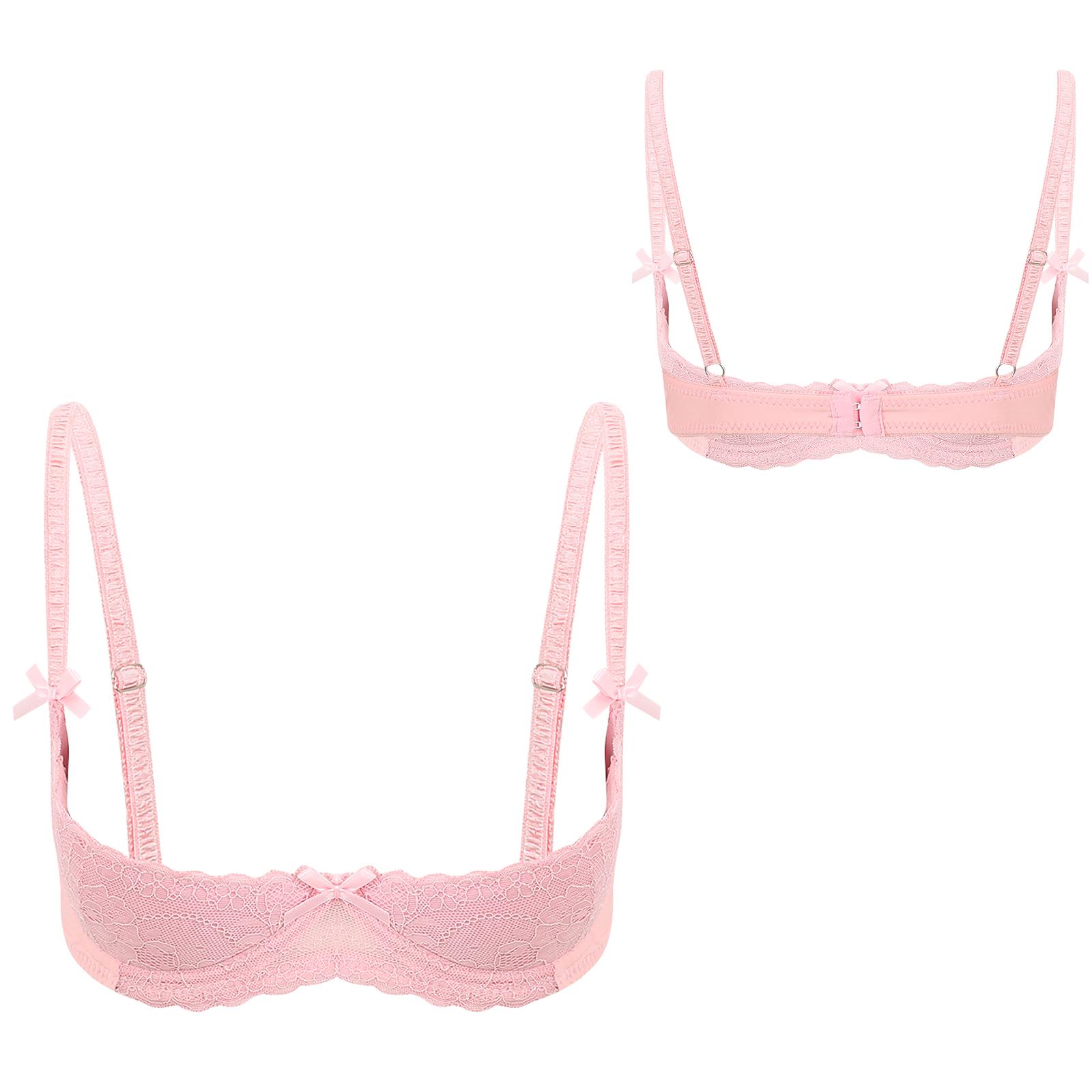 Damen-BHs, 1/2-Cup, Push-Up-Bügel, Spitzen-BH, Unterwäsche, Nachtwäsche für Paarspiele M von Joom DACH