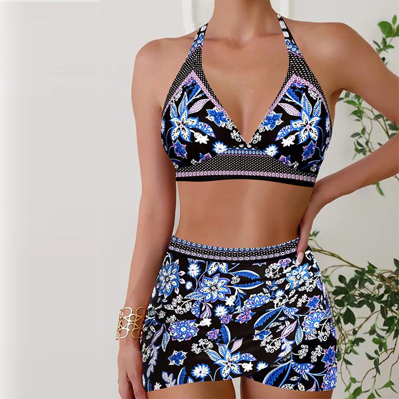 Damen Bademode Tankini 2-teiliger Badeanzug Blätter Urlaub Badeanzüge 3XL von Joom DACH