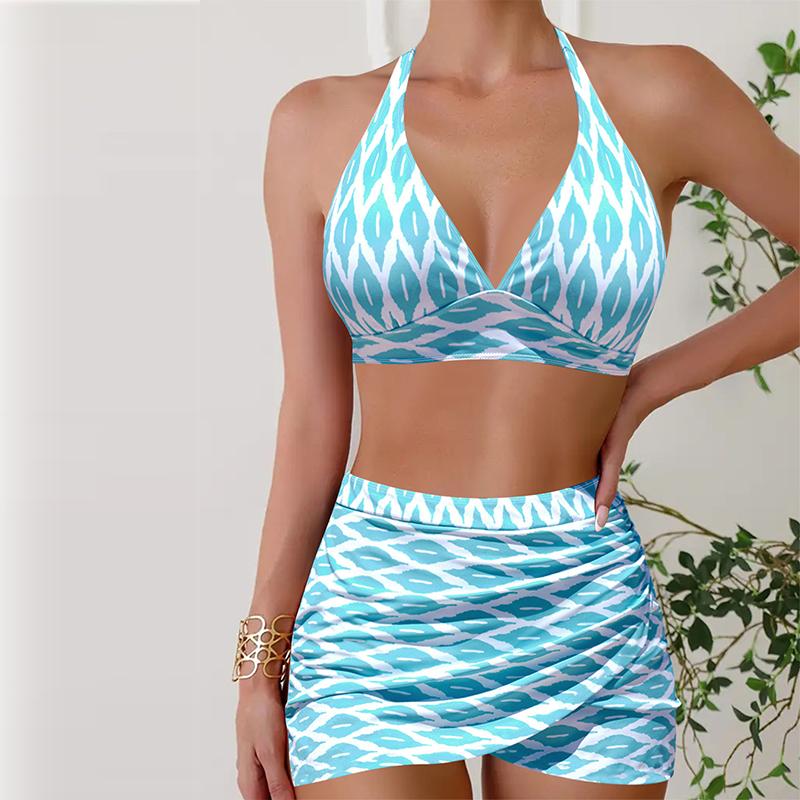 Damen Bademode Tankini 2-teiliger Badeanzug Blätter Urlaub Badeanzüge 6XL von Joom DACH