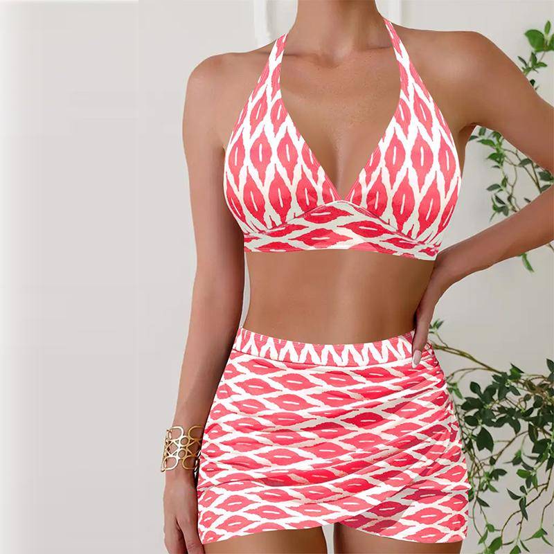 Damen Bademode Tankini 2-teiliger Badeanzug Blätter Urlaub Badeanzüge 6XL von Joom DACH