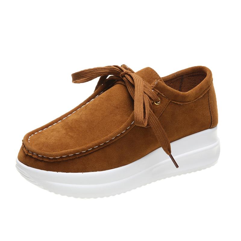 Damen Ballerinas Neue Mokassins 2024 Herbst Damen Loafer Echtes Leder Damenschuhe Slipper Ballett Schleife Damen 42 hellbraune von Joom DACH