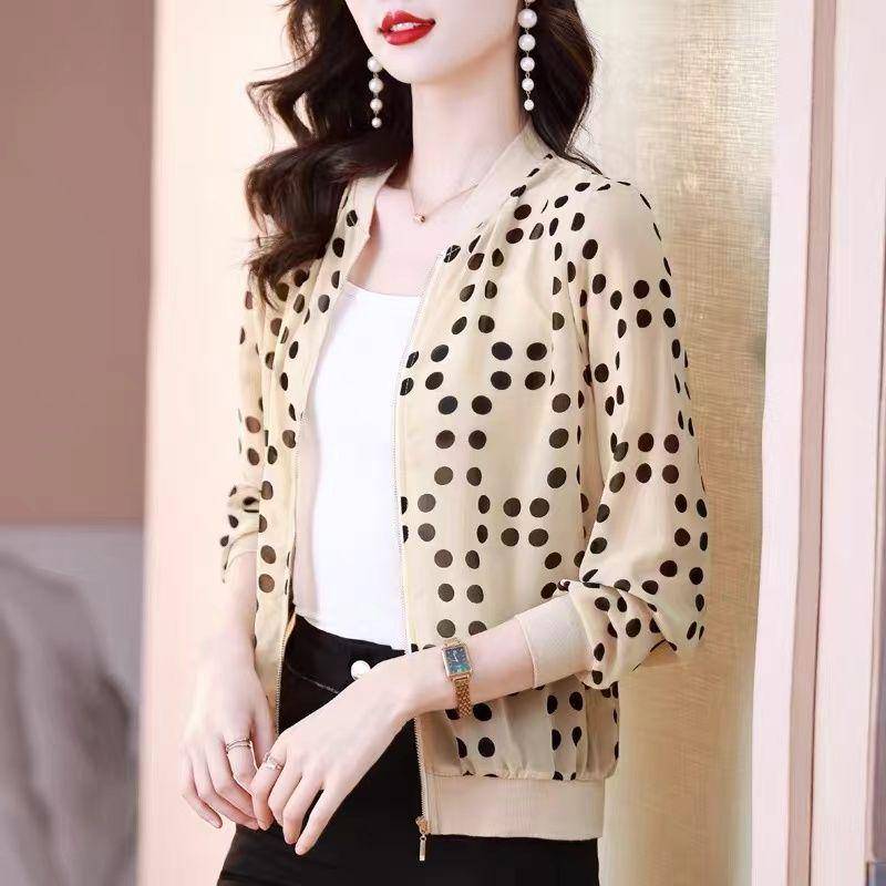 Damen-Baseballjacke mit Blumenmuster – große Größe, leichte Sommerjacke zum Schutz vor der Sonne L von Joom DACH