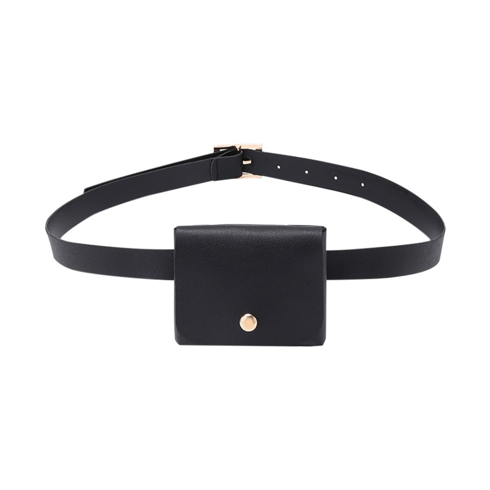 Damen Bauchtasche Leder Gürteltasche Mini Gürteltasche Umhängetaschen Mode Exquisite Einkaufstasche schwarz von Joom DACH
