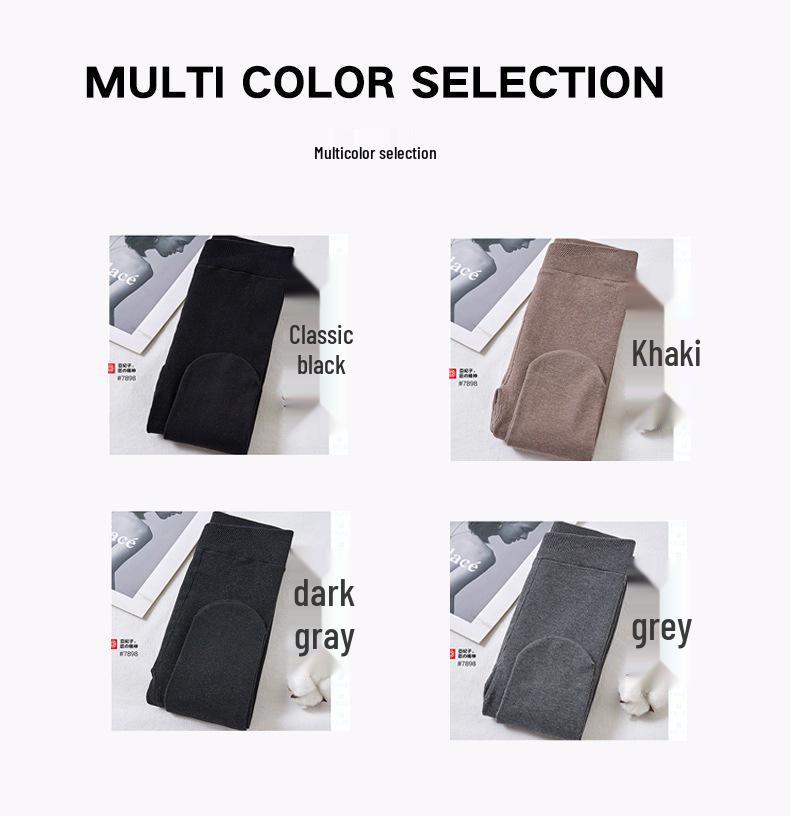 Damen Baumwoll-Leggings mit hohem Bund und Bauchkontrolle in Übergröße mit Hüftlift - Extra große, formende Strumpfhose für Frühling und Herbst Dark Gray von Joom DACH