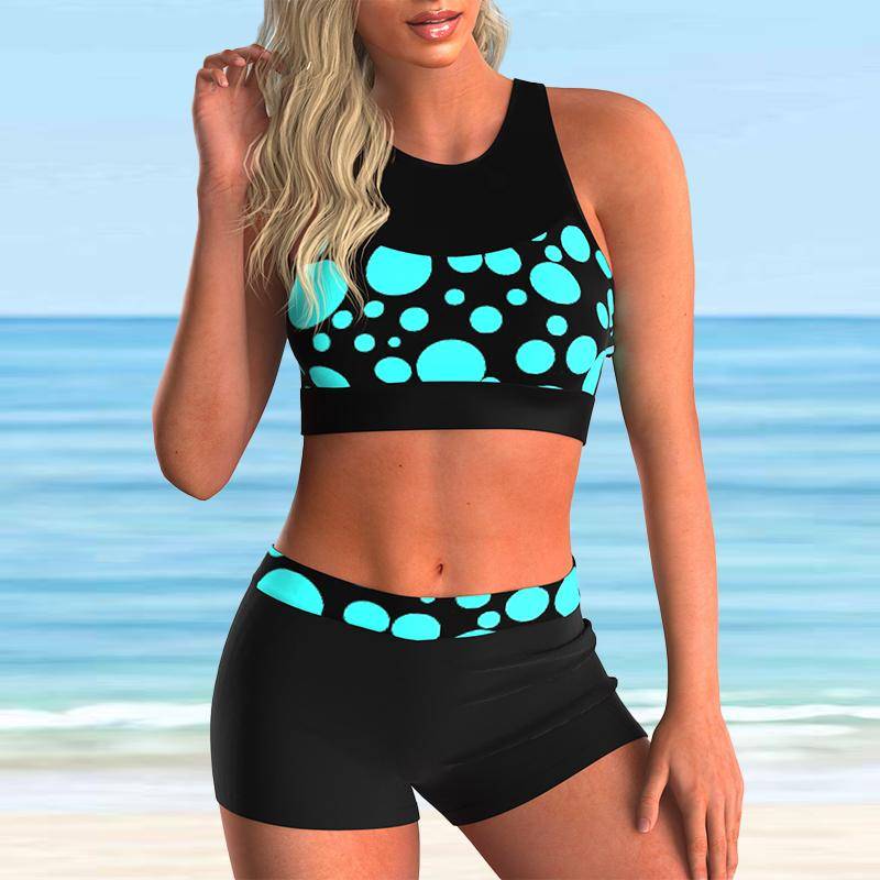 Damen-Bikini-Tankini-Badeanzug mit Neckholder-Wellen in verschiedenen Größen 5XL schwarz Damen-Bikini-Tankini-Badeanzug mit Neckholder-Wellen in verschiedenen Größen 5XL schwarz von Joom DACH