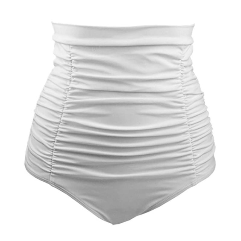 Damen Bikinihose mit hoher Taille und Faltenrock L weiß Damen Bikinihose mit hoher Taille und Faltenrock L weiß von Joom DACH