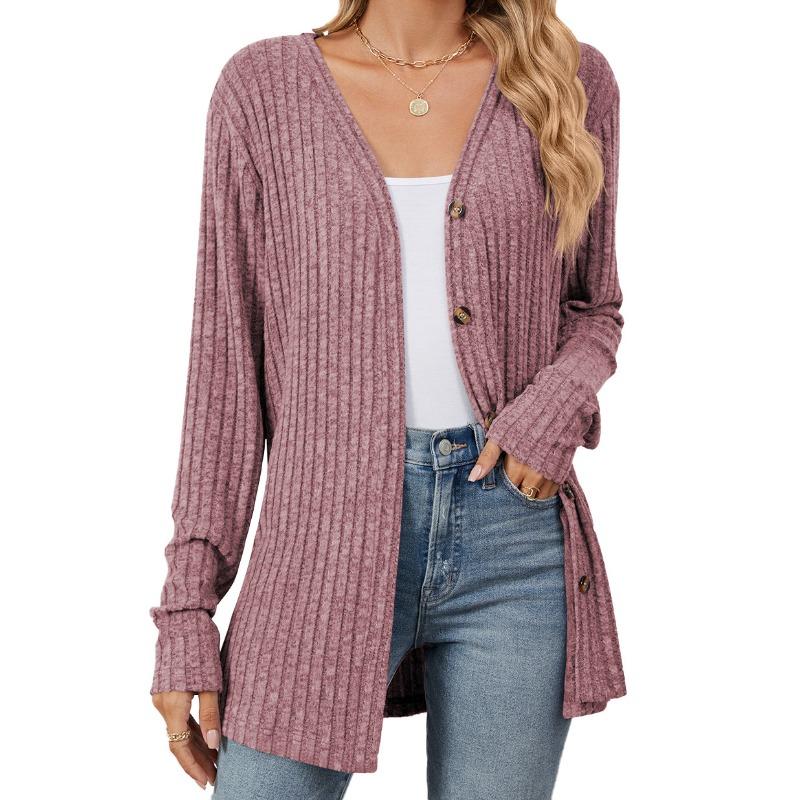 Damen Bluse Herbst Langarm Button Up Cardigan Strick Gebürstet Tops XXL magenta Damen Bluse Herbst Langarm Button Up Cardigan Strick Gebürstet Tops XXL magenta von Joom DACH