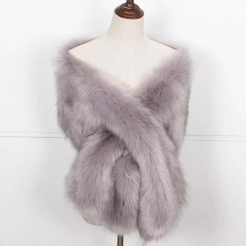 Damen Bolero Brautschal Kunstpelz Wickeltuch Hochzeitsumhang Winter Elfenbein Mantel Abendkleider Kunstpelz Schal Pelzumhang von Joom DACH