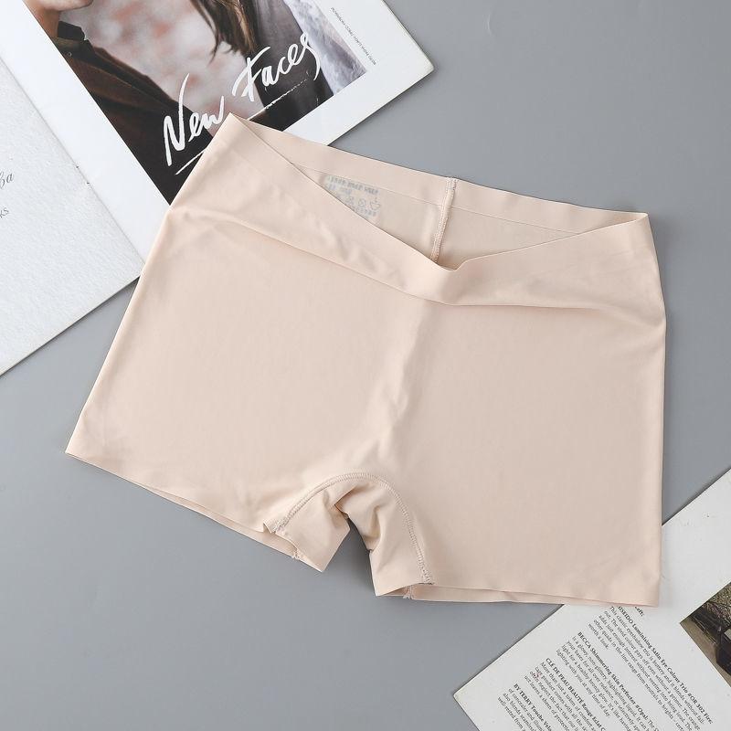 Damen Boxershorts Unterwäsche Nahtlose Höschen Einfarbige Boyshorts Mittlere Taille Höschen Unsichtbare Sicherheitshöschen Weibliche Unterhosen M(40-50KG) beige von Joom DACH