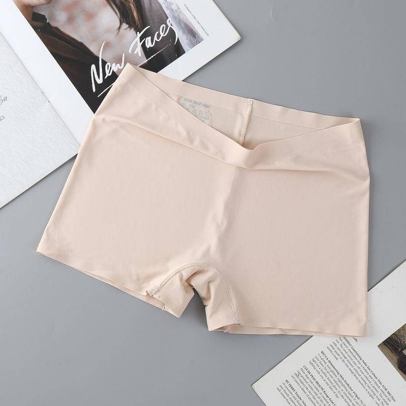 Damen Boxershorts Unterwäsche Nahtlose Höschen Einfarbige Boyshorts Mittlere Taille Höschen Unsichtbare Sicherheitshöschen Weibliche Unterhosen M(40-50KG) beige von Joom DACH
