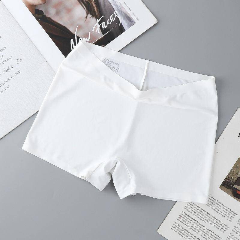 Damen Boxershorts Unterwäsche Nahtlose Höschen Einfarbige Boyshorts Mittlere Taille Höschen Unsichtbare Sicherheitshöschen Weibliche Unterhosen XL(60-70KG) weiß von Joom DACH