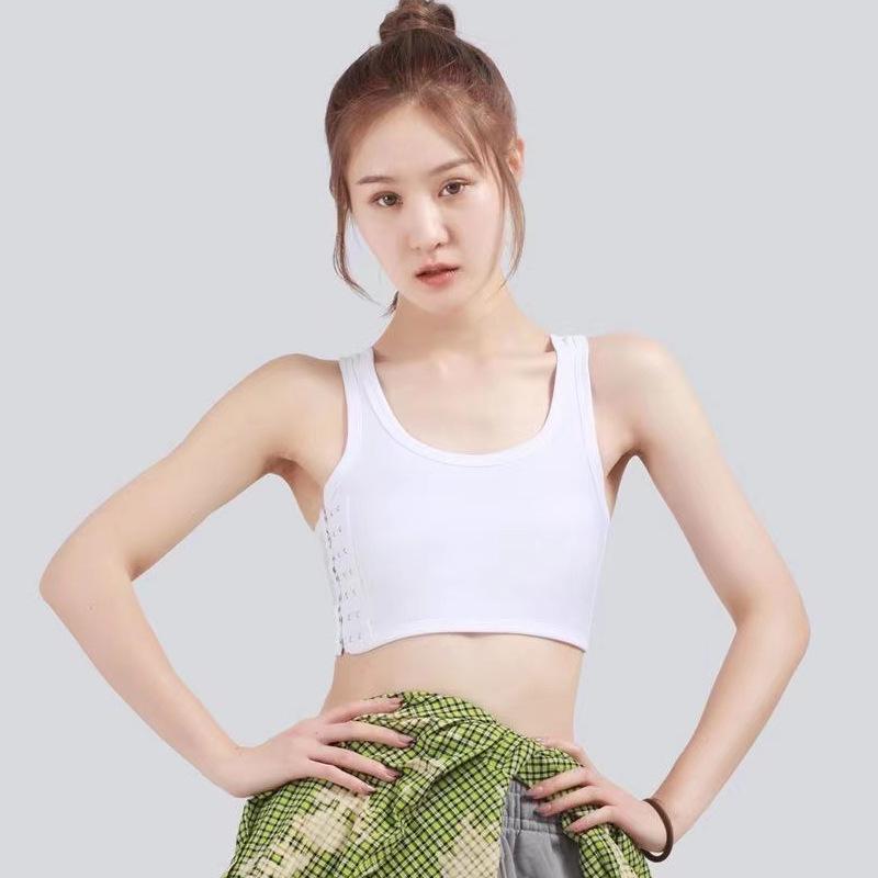 Damen Brustbinder Weste zum Formen, gegen Durchhängen und zur Reduzierung - Super flache Passform für Sport und Alltag 2XL [131-150 kg] weiß von Joom DACH