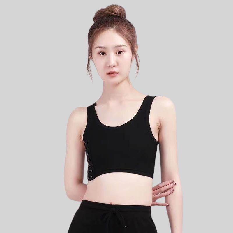 Damen Brustbinder Weste zum Formen, gegen Durchhängen und zur Reduzierung - Super flache Passform für Sport und Alltag M [75-100 kg] schwarz von Joom DACH