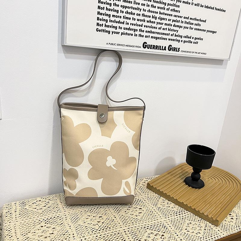 Damen Bucket Bag Bedruckt Lässige Niedliche Handtasche Tasche Modische Schultertasche one size fits all khaki von Joom DACH