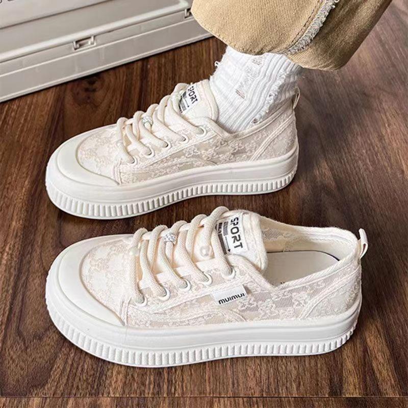 Damen Canvas Schuhe Sommer Atmungsaktiv Neue Studenten Freizeitschuhe Skate Schuhe Mesh Schnürung Fischer Netz Schuhe 40 von Joom DACH