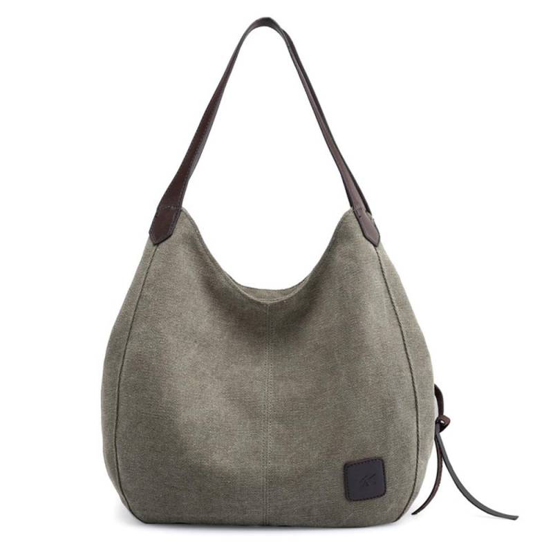 Damen Canvas Umhängetasche Handtasche mit mehreren Taschen Vintage Totes Hobo Bags armee grüne Damen Canvas Umhängetasche Handtasche mit mehreren Taschen Vintage Totes Hobo Bags armee grüne von Joom DACH