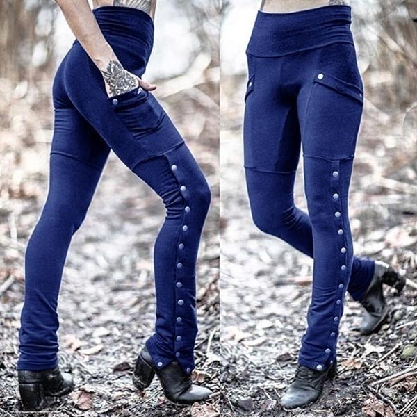 Damen Casaul Hose Slim Cool Militia Hose Leggings XXXL blau Damen Casaul Hose Slim Cool Militia Hose Leggings XXXL blau von Joom DACH