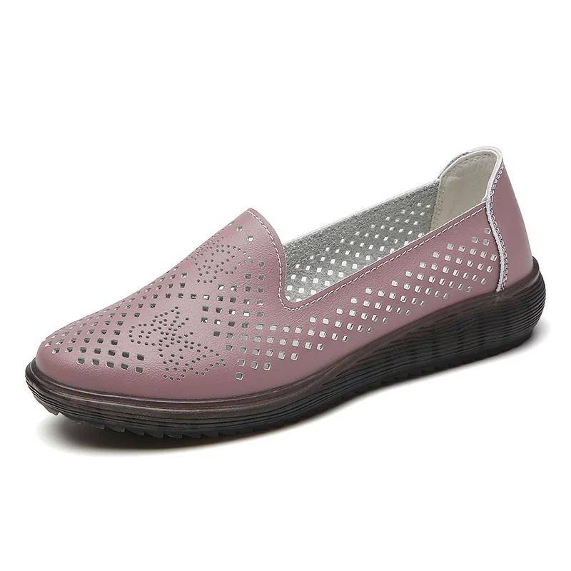 Damen Casual Ballerinas Schuhe Sommer Schwarz Atmungsaktiv Leicht Hohl Slipper Mokassins Out Damen Loafer Damen Zapatillas 38 von Joom DACH