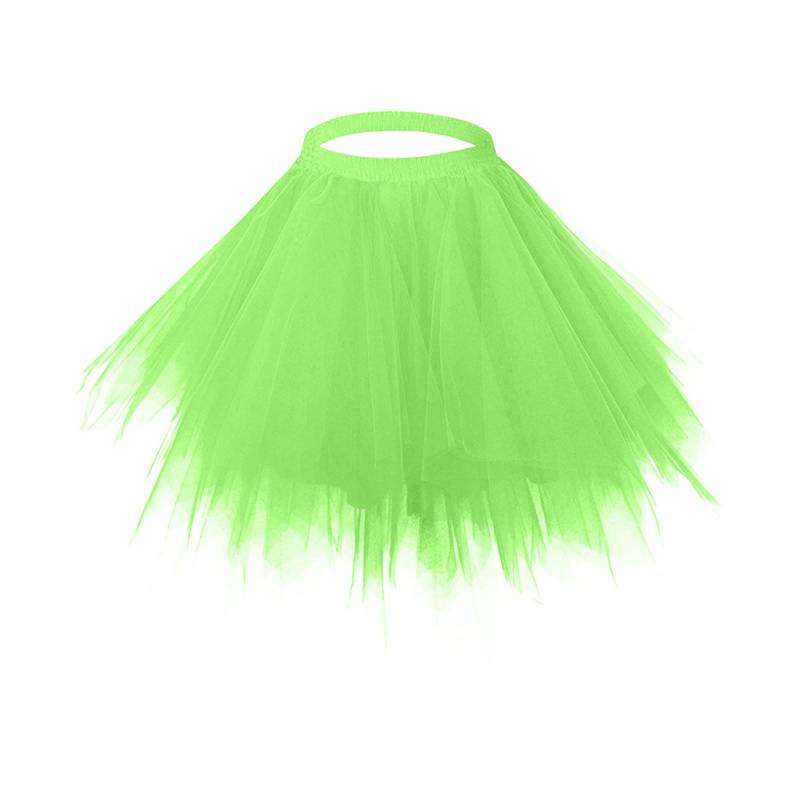 Damen Casual Einfarbig Mesh Netzrock Rock Prinzessin Rock Halbrock Rock One Size von Joom DACH