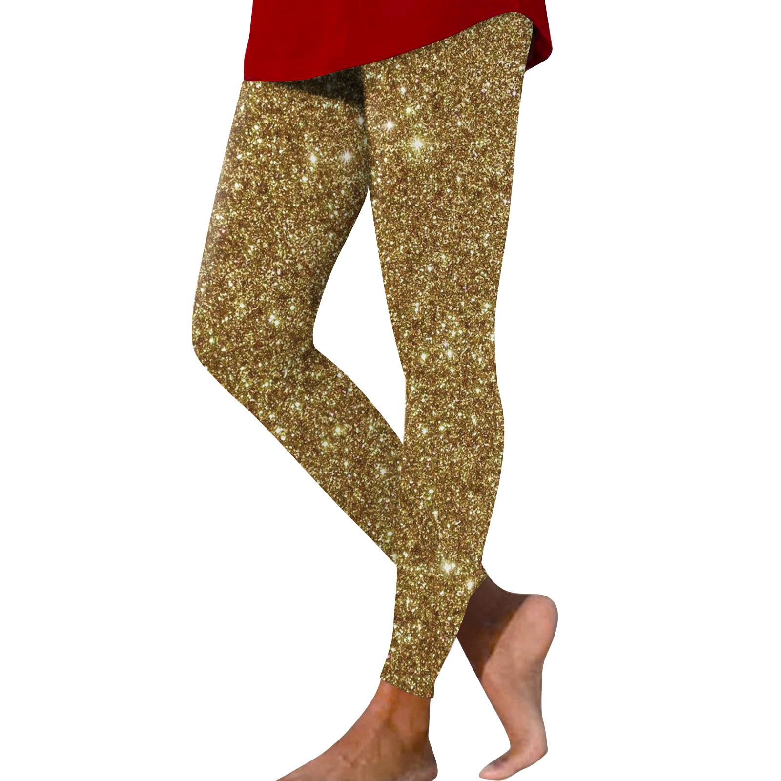 Damen Casual Fashion Outdoor Pailletten Schlanke elastische Yogahose Neun-Minuten-Hose XXXL gold Damen Casual Fashion Outdoor Pailletten Schlanke elastische Yogahose Neun-Minuten-Hose XXXL gold von Joom DACH