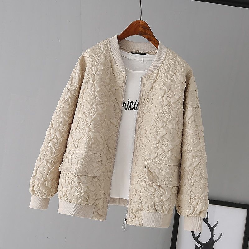 Damen Casual Lace Plus Size Kurze Winddichte Jacke Einlagige Baseball Kleidung Tops XXXL von Joom DACH